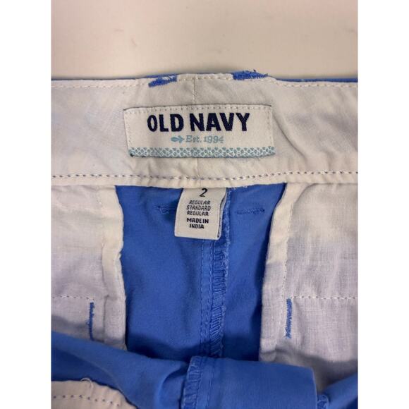 Old Navy Chino Shorts Bermuda Blue 4" Inseam Size 2 Golf Causal - Picture 6 of 8